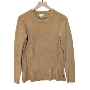 J Crew Sweater Womens S Beige Crew Neck Extra Soft Yarn Pullover Old Money